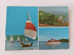 Retro képeslap fotó levelezőlap Balaton hajók