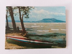 Retro képeslap 1969 fotó levelezőlap  Balaton csónak