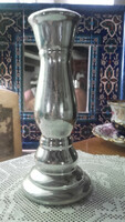 Antique bieder frosted glass candle holder 22 cm - art&decoration