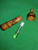 Régi bolgár BULGÁRIA rózsaolaj /parfüm festett égetett dísztartóban a képek szerint 2.