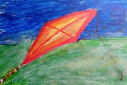 Sárkányeregetés - modern kép (43x29 cm)