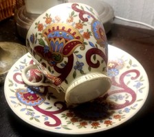 1867-1888 Haas&Czjzek Schlaggenwald  Kézifestett  teás csésze és alja - álomszép - Art&Decoration