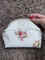 Wonderful, romantic pink textile accessory, unique handwork