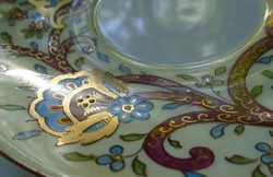 1880 ANTIK kézifestett aranybrokát  teás csésze és alja - álomszép