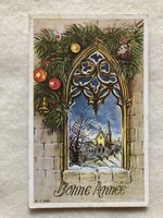 Antique, old Christmas postcard, sheet - postal clean -2.
