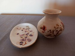 Zsolnay porcelán váza+ tál Alkudható!