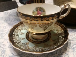 ANGOL Bone China " Princess" 22 kt arany festéssel TEÁSCSÉSZE + ALJA- Art&Decoration