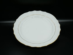 Herendi fehér tányér aranyozott szegéllyel