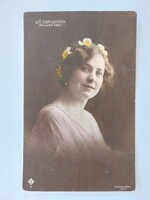 Régi képeslap 1913 Perczel Sári fotó levelezőlap Sterlisky S. műtermi fénykép