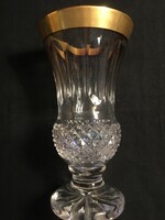 Antique Medici crystal vase with thick gilded rim!!! 23-Cm!!!!