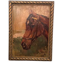 With illegible mark, 1907: horse portrait f645
