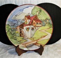 Rosenthal ceramic wall plate - wall decoration hand painted signed - 30 cm
