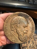 Bronze plaque in memory of doctor Gábor of Kát, 8 cm