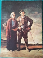 Rudnay Gyula festménye: Gömöri öreg parasztházaspár 1917 - Naptárból képeslap