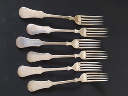 Antique Christofle forks, 6 marked for sale together, 22 cm