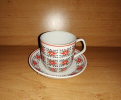 Hollóházi art deco porcelán kávéscsésze aljjal (10/K)