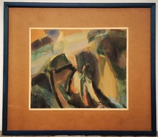 Bojtor Károly (1933 - 1999) A Révész c. festménye Eredeti Garanciával!