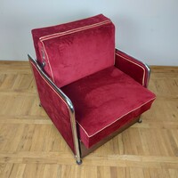 Peresztegi József csővázas fotelágy retro fotel