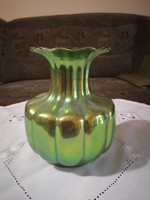 Zsolnay eozin gerezdes váza 20 cm