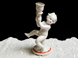 Puttós gyertyatartó Crown Regal porcelán 16 cm