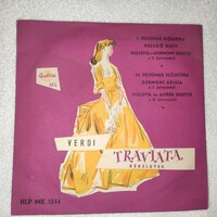 Verdi Traviata részletek bakelit lemez,  LP