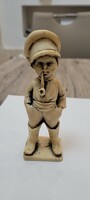Vintage Santini resin statue. Boy smoking a pipe. 14cm