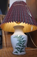 Old hand-painted ceramic table lamp