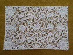 Dreamy white Brussels lace tablecloth.