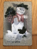 Antik Hóemberes Újévi képeslap
