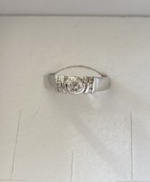 18 karátos fehérarany gyűrű,brilliánssal!