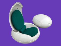 Peter Ghyczy Design (1968) - 2 db fotel, tojásfotel Garden Egg Chair Pair - vintage space age retro