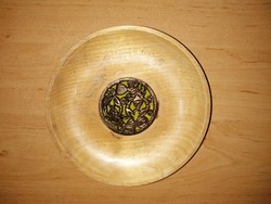 Fa falidísz rákos réz betéttel átm. 16,5 cm (n)