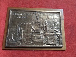 Dunai ironworks bronze relief tóth ila 1974