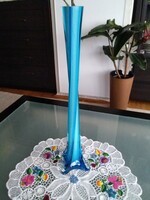 Muránói egy szálas rétegelt váza, gyönyörű kék árnyalatokban.