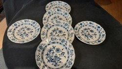 6 db régi Meisseni kardos porcelán tányér szép megkímélt állapotban