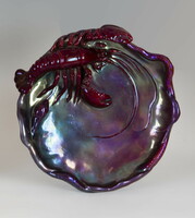 Zsolnay crab bowl - purple eosin