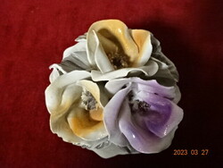 Német porcelán virágkosár, magassága 9,5 cm. Jókai.