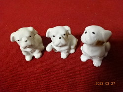 German porcelain puppy, three pieces, one kind. Jokai.