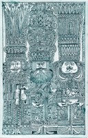 Kass János - Három királyok 14.5 x 9,5 cm rézkarc