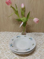 Zsolnay kék barackvirágos porcelán tányérok