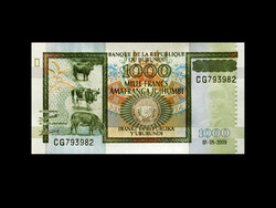 Unc - 1,000 francs - Burundi - 2009 (rarity!)