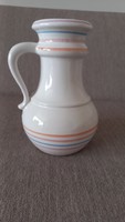 Retro Ny-német kerámia váza, jelzett, hibátlan, 18,5 cm X 7,5 cm