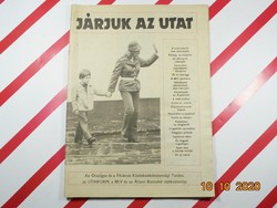 Old retro newspaper - let's walk the road - road info, bkv information