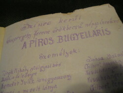 Egerági   ( Baranya )  Meghívó  a Piros bugyelláris  népszínműre  1925. febr. 15. én
