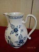 Altvin German porcelain jug with blue pattern, antique, height 16.5 cm. Jokai.