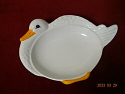 German glazed ceramic, Easter duck bowl, length 25 cm. Jokai.