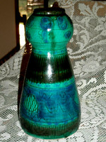 Mid-century fish glazed ceramic vase - 22 cm - art&decoration