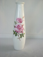 Aquincumi porcelán rózsás nagy váza 27 cm