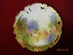 German porcelain, antique plate with openwork edge, diameter 20.5 cm. Jokai.