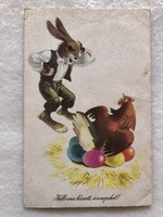 Easter postcard with old drawings - drawing by Tibor Gönczi -5.